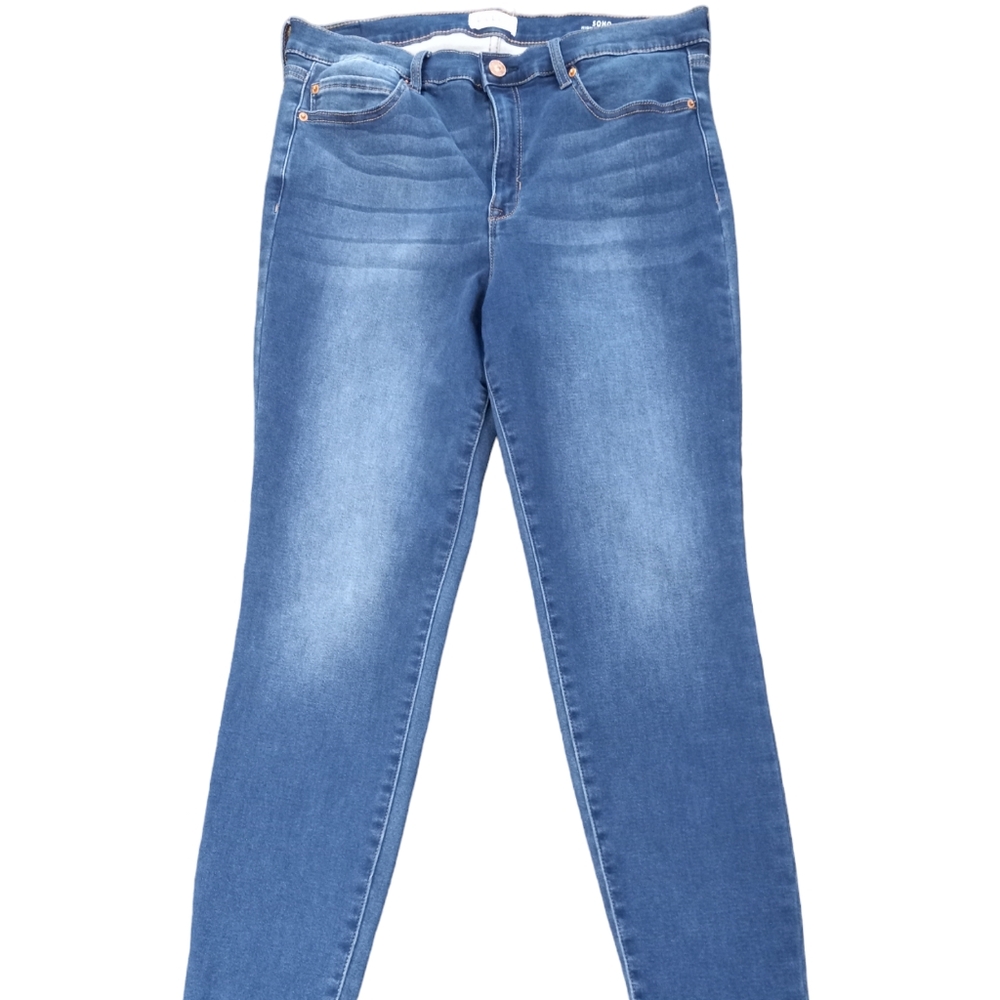 Nicole Miller SoHo High Rise Skinny Stretch Blue Jeans Jeggings - Size 14